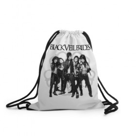 Рюкзак-мешок 3D с принтом Black Veil Brides в Тюмени, 100% полиэстер | плотность ткани — 200 г/м2, размер — 35 х 45 см; лямки — толстые шнурки, застежка на шнуровке, без карманов и подкладки | Тематика изображения на принте: 