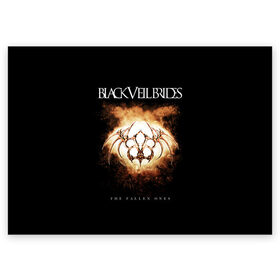 Поздравительная открытка с принтом Black Veil Brides в Тюмени, 100% бумага | плотность бумаги 280 г/м2, матовая, на обратной стороне линовка и место для марки
 | Тематика изображения на принте: 