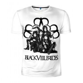 Мужская футболка 3D спортивная с принтом Black Veil Brides в Тюмени, 100% полиэстер с улучшенными характеристиками | приталенный силуэт, круглая горловина, широкие плечи, сужается к линии бедра | 