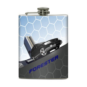 Фляга с принтом Subaru Forester SF5 в Тюмени, металлический корпус | емкость 0,22 л, размер 125 х 94 мм. Виниловая наклейка запечатывается полностью | auto | forester | jdm | sf5 | subaru | subaru forester | субару | форестер