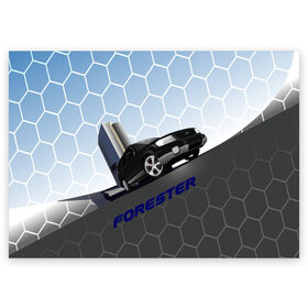 Поздравительная открытка с принтом Subaru Forester SF5 в Тюмени, 100% бумага | плотность бумаги 280 г/м2, матовая, на обратной стороне линовка и место для марки
 | auto | forester | jdm | sf5 | subaru | subaru forester | субару | форестер