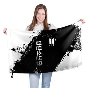 Флаг 3D с принтом BTS в Тюмени, 100% полиэстер | плотность ткани — 95 г/м2, размер — 67 х 109 см. Принт наносится с одной стороны | bangtan boys | bt21 | bts | bts army | bts stickers | j hope | jimin | jin | jungkook | k pop | rap monster | rapmon | suga | v | бтс | корея | стикеры bts