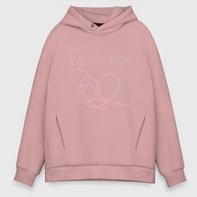 Мужское худи Oversize хлопок с принтом BTS LOVE YOURSELF в Тюмени, френч-терри — 70% хлопок, 30% полиэстер. Мягкий теплый начес внутри —100% хлопок | боковые карманы, эластичные манжеты и нижняя кромка, капюшон на магнитной кнопке | bangtan boys | bt21 | bts | bts army | bts stickers | j hope | jimin | jin | jungkook | k pop | rap monster | rapmon | suga | v | бтс | корея | стикеры bts