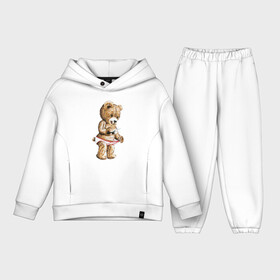 Детский костюм хлопок Oversize с принтом Nasty bear в Тюмени,  |  | медведь | мишка | плюшевый | селфи | тедди