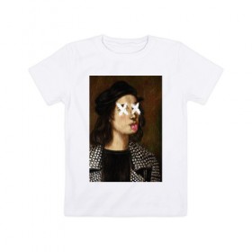 Детская футболка хлопок с принтом Raphael в Тюмени, 100% хлопок | круглый вырез горловины, полуприлегающий силуэт, длина до линии бедер | Тематика изображения на принте: рафаэль санти