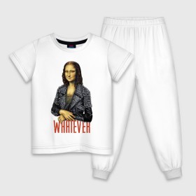 Детская пижама хлопок с принтом Mona Lisa в Тюмени, 100% хлопок |  брюки и футболка прямого кроя, без карманов, на брюках мягкая резинка на поясе и по низу штанин
 | 
