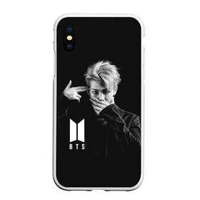 Чехол для iPhone XS Max матовый с принтом BTS RAP MONSTER в Тюмени, Силикон | Область печати: задняя сторона чехла, без боковых панелей | bangtan boys | bt21 | bts | bts army | bts stickers | j hope | jimin | jin | jungkook | k pop | rap monster | rapmon | suga | v | бтс | корея | стикеры bts