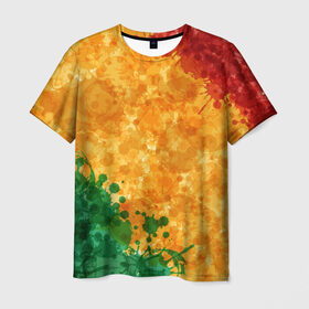 Мужская футболка 3D с принтом Reggae в Тюмени, 100% полиэфир | прямой крой, круглый вырез горловины, длина до линии бедер | бразилия | растоман | регги | хиппи