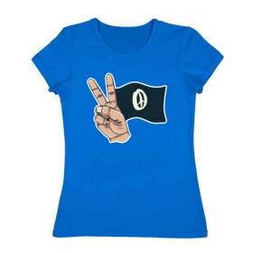 Женская футболка хлопок с принтом Peace в Тюмени, 100% хлопок | прямой крой, круглый вырез горловины, длина до линии бедер, слегка спущенное плечо | peace | мир | мир во всем мире | пис | хиппи