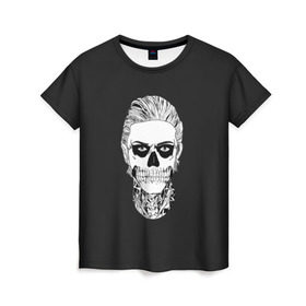 Женская футболка 3D с принтом Tate Langdon в Тюмени, 100% полиэфир ( синтетическое хлопкоподобное полотно) | прямой крой, круглый вырез горловины, длина до линии бедер | ahs | american horror story | langdon | tate | аиу | американская история ужасов | тейт