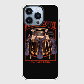 Чехол для iPhone 13 Pro с принтом Worship Coffee в Тюмени,  |  | 80 е | 80s | 90 е | 90s | oldschool | retro | retrowave | stranger thing | vintage | винтаж | олдскул | ретро | ретровейв | странные дела