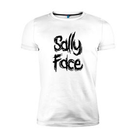 Мужская футболка премиум с принтом SALLY FACE в Тюмени, 92% хлопок, 8% лайкра | приталенный силуэт, круглый вырез ворота, длина до линии бедра, короткий рукав | face | game | horror | sally | sally face | игра | мальчик с протезом | салли | салли фейс | ужасы