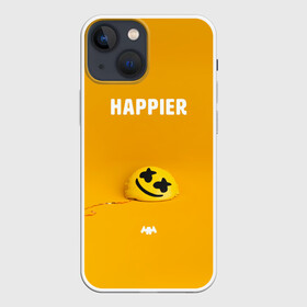 Чехол для iPhone 13 mini с принтом Marshmello. Happier в Тюмени,  |  | christopher | comstock | dj | dotcom | friends | marshmallow | marshmello | usa | диджей | друзья | комсток | крис | маршмэллоу | продюсер | сша
