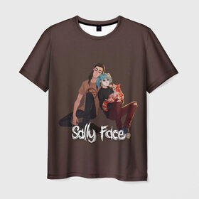 Мужская футболка 3D с принтом Sally Face в Тюмени, 100% полиэфир | прямой крой, круглый вырез горловины, длина до линии бедер | blue | diane | face | fisher | gizmo | henry | johnson | killer | larry | sally | генри | гизмо | джонсон | диана | ларри | лицо | салли | фейс | фишер