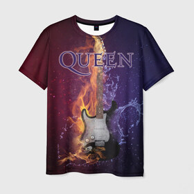 Мужская футболка 3D с принтом Queen в Тюмени, 100% полиэфир | прямой крой, круглый вырез горловины, длина до линии бедер | Тематика изображения на принте: queen | брайан мэи | британская | группа | джон дикон | королева | роджер тейлор | рок | фредди меркьюри