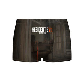 Мужские трусы 3D с принтом Resident Evil 7 в Тюмени, 50% хлопок, 50% полиэстер | классическая посадка, на поясе мягкая тканевая резинка | Тематика изображения на принте: 