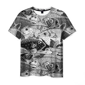 Мужская футболка 3D с принтом Рыбы в Тюмени, 100% полиэфир | прямой крой, круглый вырез горловины, длина до линии бедер | beautiful | best | cool | depth | fashio | fish | graphics | pattern | picture | trendy | underwater | water | world | youth | белый | вода | глубина | графика | картинка | красивый | крутой | лучший | мир | мода | модный | молодёжная | подводный | рисуно