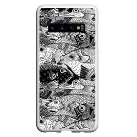Чехол для Samsung Galaxy S10 с принтом Рыбы в Тюмени, Силикон | Область печати: задняя сторона чехла, без боковых панелей | beautiful | best | cool | depth | fashio | fish | graphics | pattern | picture | trendy | underwater | water | world | youth | белый | вода | глубина | графика | картинка | красивый | крутой | лучший | мир | мода | модный | молодёжная | подводный | рисуно