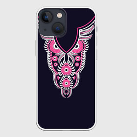 Чехол для iPhone 13 mini с принтом Сова в Тюмени,  |  | art | b | birds | drawing | graphics | look | night | ornament | owl | pattern | picture | predator | взгляд | графика | искусство | картинка | крутой | лучший | мода | модный | молодёжная | ночной | орнамент | птицы | рисунок | розовый | сова