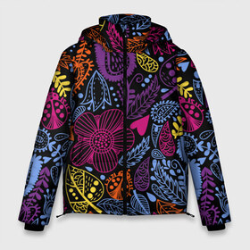 Мужская зимняя куртка 3D с принтом Осенний орнамент в Тюмени, верх — 100% полиэстер; подкладка — 100% полиэстер; утеплитель — 100% полиэстер | длина ниже бедра, свободный силуэт Оверсайз. Есть воротник-стойка, отстегивающийся капюшон и ветрозащитная планка. 

Боковые карманы с листочкой на кнопках и внутренний карман на молнии. | autumn | графика | жёлтый | искусство | картинка | красивый | красный | крутой | листопад | листья | мода | модный | молодёжная | оранжевый | орнамент | осень | рисунок | рукоделие | синий | стиль