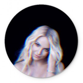 Коврик круглый с принтом Britney Glitch в Тюмени, резина и полиэстер | круглая форма, изображение наносится на всю лицевую часть | britney | britneyspears | glitch | icon | jean | pop | princess | spears | usa | бритни | бритниспирс | глич | джин | поп | работа | спирс | сша