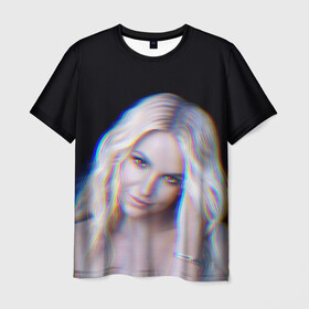 Мужская футболка 3D с принтом Britney Glitch в Тюмени, 100% полиэфир | прямой крой, круглый вырез горловины, длина до линии бедер | britney | britneyspears | glitch | icon | jean | pop | princess | spears | usa | бритни | бритниспирс | глич | джин | поп | работа | спирс | сша