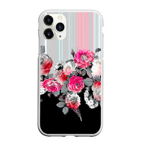 Чехол для iPhone 11 Pro Max матовый с принтом Розы в Тюмени, Силикон |  | branches | flora | flowers | leaves | ornament | patterns | ветки | графика | искусство | картинка | красивый | крутой | листья | мода | модный | молодёжная | орнамент | полосатый | рисунок | розы | рукоделие | стиль