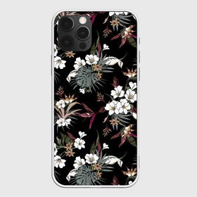 Чехол для iPhone 12 Pro Max с принтом Белые цветы в Тюмени, Силикон |  | bouquets | field | flora | flowers | leaves | pat | букеты | графика | искусство | картинка | красивый | красный | крутой | листья | мода | модный | молодёжная | орнамент | полевые | рисунок | розы | рукоделие | стиль