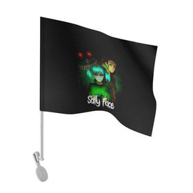 Флаг для автомобиля с принтом Sally Face в Тюмени, 100% полиэстер | Размер: 30*21 см | blue | diane | face | fisher | gizmo | henry | johnson | killer | larry | sally | генри | гизмо | джонсон | диана | ларри | лицо | салли | фейс | фишер