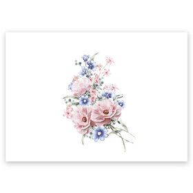 Поздравительная открытка с принтом Цветы в Тюмени, 100% бумага | плотность бумаги 280 г/м2, матовая, на обратной стороне линовка и место для марки
 | bouquets | flowers | pattern | roses | букеты | графика | жёлтый | зелёный | искусство | картинка | красивый | крутой | листья | мода | модный | молодёжная | оранжевый | орнамент | рисунок | розовый | розы | рукоделие