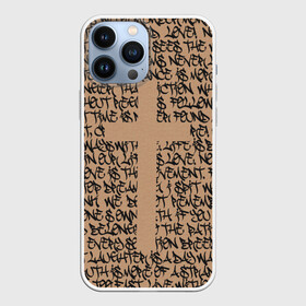 Чехол для iPhone 13 Pro Max с принтом Каллиграфити и крест в Тюмени,  |  | Тематика изображения на принте: арт | боди ар | бодиарт | буквы | граффити | каллиграфия | крест | лампас | покрас | слова | стритарт | текст | улица