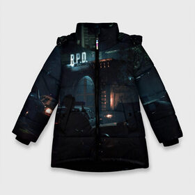 Зимняя куртка для девочек 3D с принтом Resident Evil 2 в Тюмени, ткань верха — 100% полиэстер; подклад — 100% полиэстер, утеплитель — 100% полиэстер. | длина ниже бедра, удлиненная спинка, воротник стойка и отстегивающийся капюшон. Есть боковые карманы с листочкой на кнопках, утяжки по низу изделия и внутренний карман на молнии. 

Предусмотрены светоотражающий принт на спинке, радужный светоотражающий элемент на пуллере молнии и на резинке для утяжки. | biohazard | biohazard 7 | crocodile | fang | game | hand | monster | new umbrella | resident evil | resident evil 7 | umbrella | umbrella corp | umbrella corporation | zombie
