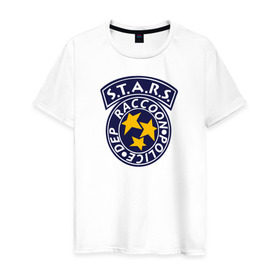 Мужская футболка хлопок с принтом S.T.A.R.S. RACCOON CITY в Тюмени, 100% хлопок | прямой крой, круглый вырез горловины, длина до линии бедер, слегка спущенное плечо. | ada wong | biohazard | game | gamer | leon | logo | mistic | raccoon city | re2 | resident evil 2 | rpd | stars | umbrella | ада вонг | амбрелла | зомби | игра | мистика | ужасы