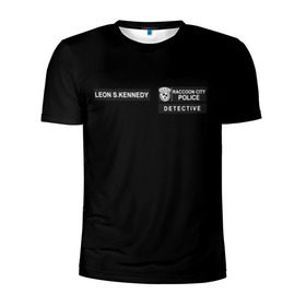 Мужская футболка 3D спортивная с принтом R.P.D. LEON S.KENNEDY в Тюмени, 100% полиэстер с улучшенными характеристиками | приталенный силуэт, круглая горловина, широкие плечи, сужается к линии бедра | Тематика изображения на принте: ada wong | biohazard | game | gamer | leon | logo | mistic | raccoon city | re2 | resident evil 2 | rpd | stars | umbrella | ада вонг | амбрелла | зомби | игра | мистика | ужасы