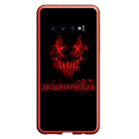 Чехол для Samsung Galaxy S10 с принтом Mushroomhead в Тюмени, Силикон | Область печати: задняя сторона чехла, без боковых панелей | Тематика изображения на принте: ac dc | disturbed | linkin park | lp | metal | metallica | mushroomhead | music | pop | rap | rock | slipknot | song | метал | музыка | рок