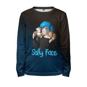 Детский лонгслив 3D с принтом Sally Face в Тюмени, 100% полиэстер | длинные рукава, круглый вырез горловины, полуприлегающий силуэт
 | sally face | гизмо | девид | девочка | игра | лари | ларри | мальчик | маска | мрачная | на лице | пых | с протезом | сал | сали | салли | салли фейс | фейс | фэйс | эддисон | эшли