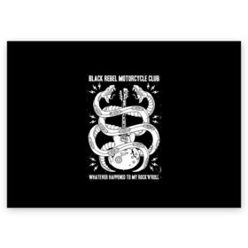 Поздравительная открытка с принтом Black Rebel Motorcycle Club в Тюмени, 100% бумага | плотность бумаги 280 г/м2, матовая, на обратной стороне линовка и место для марки
 | Тематика изображения на принте: black rebel motorcycle club | brmc | rock | группы | инди | музыка | рок | рок н ролл