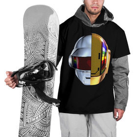 Накидка на куртку 3D с принтом Daft Punk в Тюмени, 100% полиэстер |  | daft punk | electronic | house | human | music | robot | дафт панк | музыка | синти поп | хаус | электроника