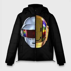 Мужская зимняя куртка 3D с принтом Daft Punk в Тюмени, верх — 100% полиэстер; подкладка — 100% полиэстер; утеплитель — 100% полиэстер | длина ниже бедра, свободный силуэт Оверсайз. Есть воротник-стойка, отстегивающийся капюшон и ветрозащитная планка. 

Боковые карманы с листочкой на кнопках и внутренний карман на молнии. | Тематика изображения на принте: daft punk | electronic | house | human | music | robot | дафт панк | музыка | синти поп | хаус | электроника