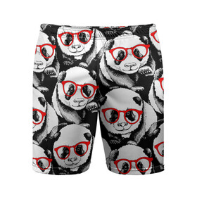 Мужские шорты спортивные с принтом Панды в красных очках в Тюмени,  |  | animals | bears | funny | head | muzzl | pandas | red | весёлые | взгляд | голова | графика | животные | искусство | картинка | красивый | красные | крутой | медведи | мода | модный | молодёжная | очки | панды | рисунок