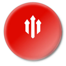 Значок с принтом Man Utd Red Devils в Тюмени,  металл | круглая форма, металлическая застежка в виде булавки | Тематика изображения на принте: 