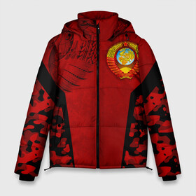 Мужская зимняя куртка 3D с принтом Камуфляж СССР в Тюмени, верх — 100% полиэстер; подкладка — 100% полиэстер; утеплитель — 100% полиэстер | длина ниже бедра, свободный силуэт Оверсайз. Есть воротник-стойка, отстегивающийся капюшон и ветрозащитная планка. 

Боковые карманы с листочкой на кнопках и внутренний карман на молнии. | влксм | герб | звезда | колос | коммунизм | ленин | молот | россия | серп | сноп | советы | совок | социализм | сталин