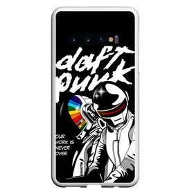 Чехол для Samsung Galaxy S10 с принтом Daft Punk в Тюмени, Силикон | Область печати: задняя сторона чехла, без боковых панелей | daft punk | electronic | house | human | music | robot | дафт панк | музыка | синти поп | хаус | электроника
