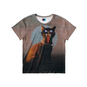 Детская футболка 3D с принтом Орущий кот в Тюмени, 100% гипоаллергенный полиэфир | прямой крой, круглый вырез горловины, длина до линии бедер, чуть спущенное плечо, ткань немного тянется | big | арт | крупные арты | крупные принты | сумасшедшие арты