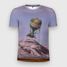 Мужская футболка 3D спортивная с принтом Воздушный шар в Тюмени, 100% полиэстер с улучшенными характеристиками | приталенный силуэт, круглая горловина, широкие плечи, сужается к линии бедра | 