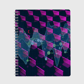 Тетрадь с принтом Abstraction hy-tech в Тюмени, 100% бумага | 48 листов, плотность листов — 60 г/м2, плотность картонной обложки — 250 г/м2. Листы скреплены сбоку удобной пружинной спиралью. Уголки страниц и обложки скругленные. Цвет линий — светло-серый
 | abstract | abstraction | comb | cyberpunk | texture | абстракция | бронь | броня | кибер панк | соты | стальные соты | текстуры