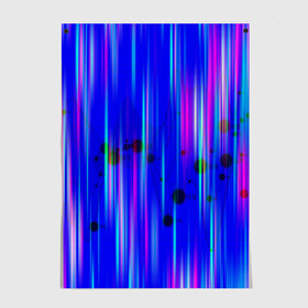 Постер с принтом neon strokes в Тюмени, 100% бумага
 | бумага, плотность 150 мг. Матовая, но за счет высокого коэффициента гладкости имеет небольшой блеск и дает на свету блики, но в отличии от глянцевой бумаги не покрыта лаком | abstract | abstraction | comb | cyberpunk | texture | абстракция | бронь | броня | кибер панк | соты | стальные соты | текстуры