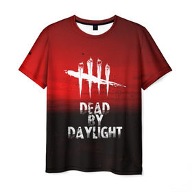 Мужская футболка 3D с принтом DEAD BY DAYLIGHT в Тюмени, 100% полиэфир | прямой крой, круглый вырез горловины, длина до линии бедер | dead by daylight | game | hillbilly | maniacs | trapper | wraith | деревенщина | игра | мертвые днем | охотник | призрак