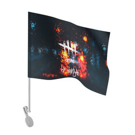 Флаг для автомобиля с принтом DEAD BY DAYLIGHT в Тюмени, 100% полиэстер | Размер: 30*21 см | dead by daylight | game | hillbilly | maniacs | trapper | wraith | деревенщина | игра | мертвые днем | охотник | призрак