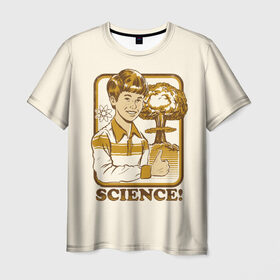 Мужская футболка 3D с принтом Science в Тюмени, 100% полиэфир | прямой крой, круглый вырез горловины, длина до линии бедер | 80 е | 80s | 90 е | 90s | oldschool | retro | retrowave | stranger thing | vintage | винтаж | олдскул | ретро | ретровейв | странные дела